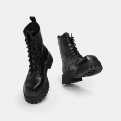 Gimli Men'S Black Square Toe Lace Up Boots<KOI footwear Sale