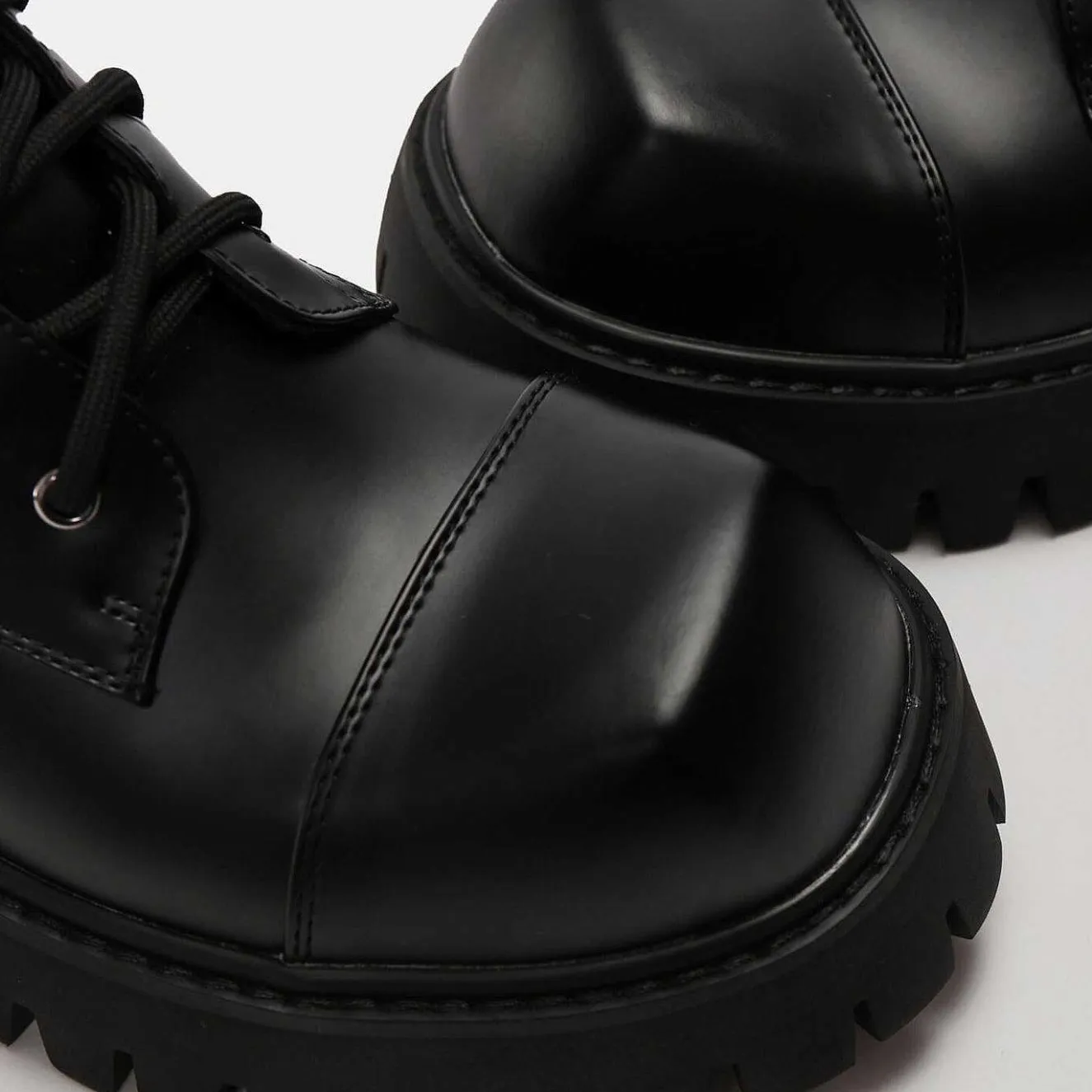 Gimli Men'S Black Square Toe Lace Up Boots<KOI footwear Sale