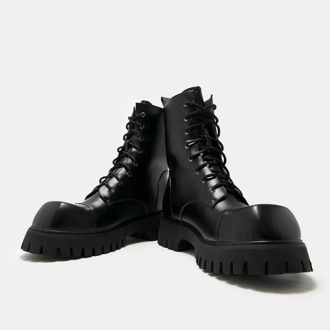 Gimli Men'S Black Square Toe Lace Up Boots<KOI footwear Sale
