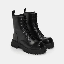 Gimli Men'S Black Square Toe Lace Up Boots<KOI footwear New