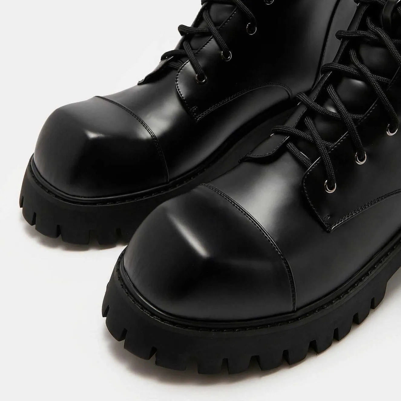 Gimli Men'S Black Square Toe Lace Up Boots<KOI footwear Best