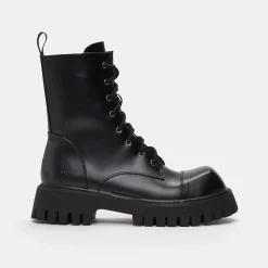 Gimli Men'S Black Square Toe Lace Up Boots<KOI footwear Outlet