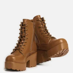 Gin Burnt Orange Platform Military Boots<KOI footwear Discount