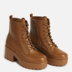 Gin Burnt Orange Platform Military Boots<KOI footwear Discount