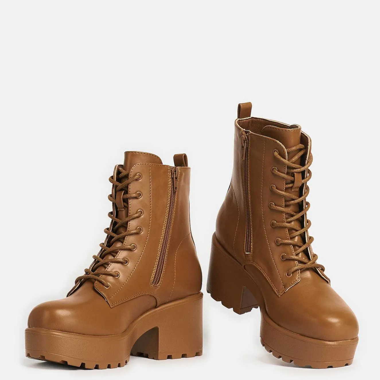Gin Burnt Orange Platform Military Boots<KOI footwear Online