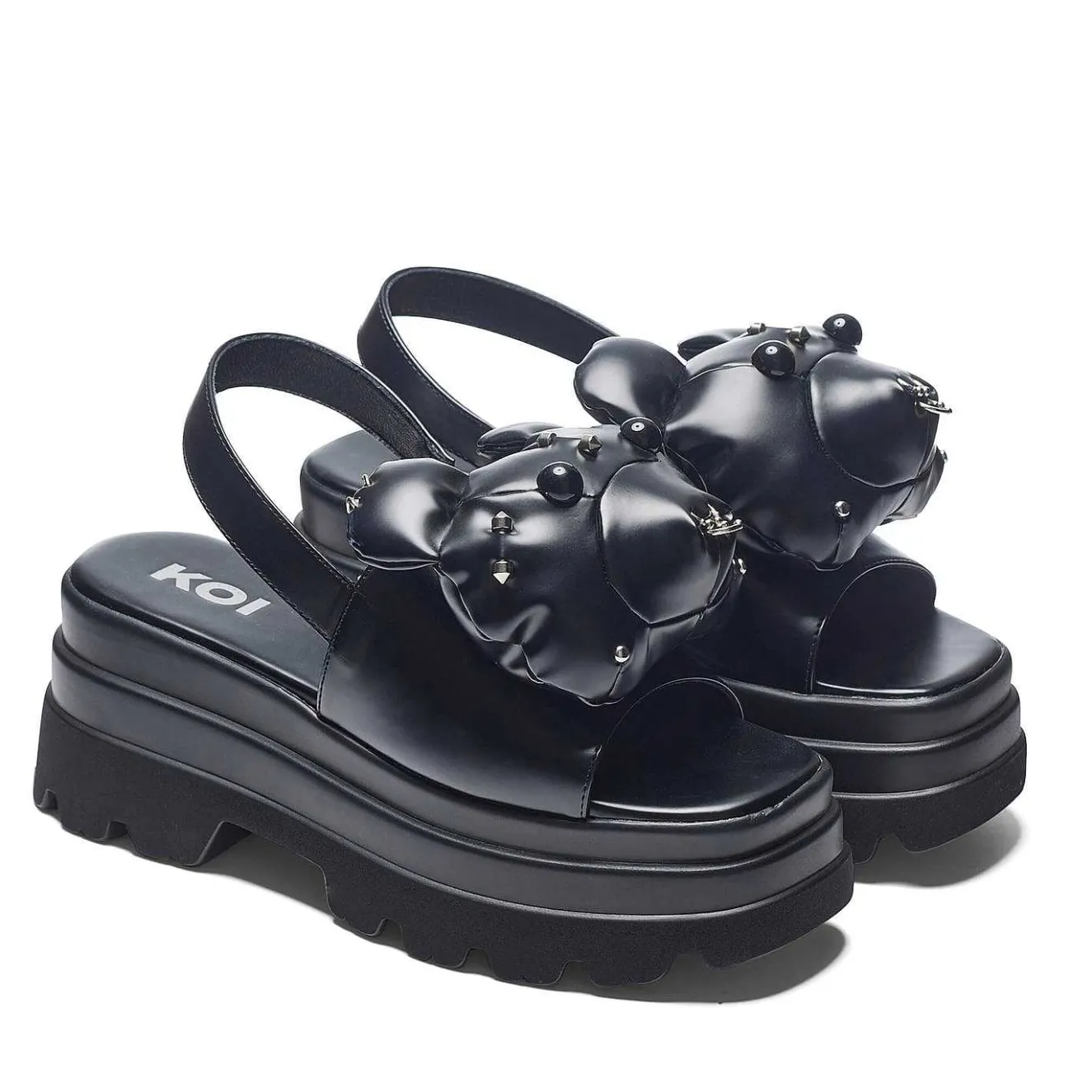 Grim Hardcore Chunky Sandals - Black<KOI footwear Clearance