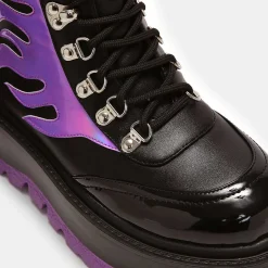 Helios Purple Hologram Flame Boots<KOI footwear
