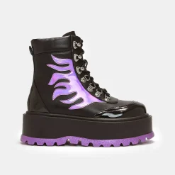 Helios Purple Hologram Flame Boots<KOI footwear