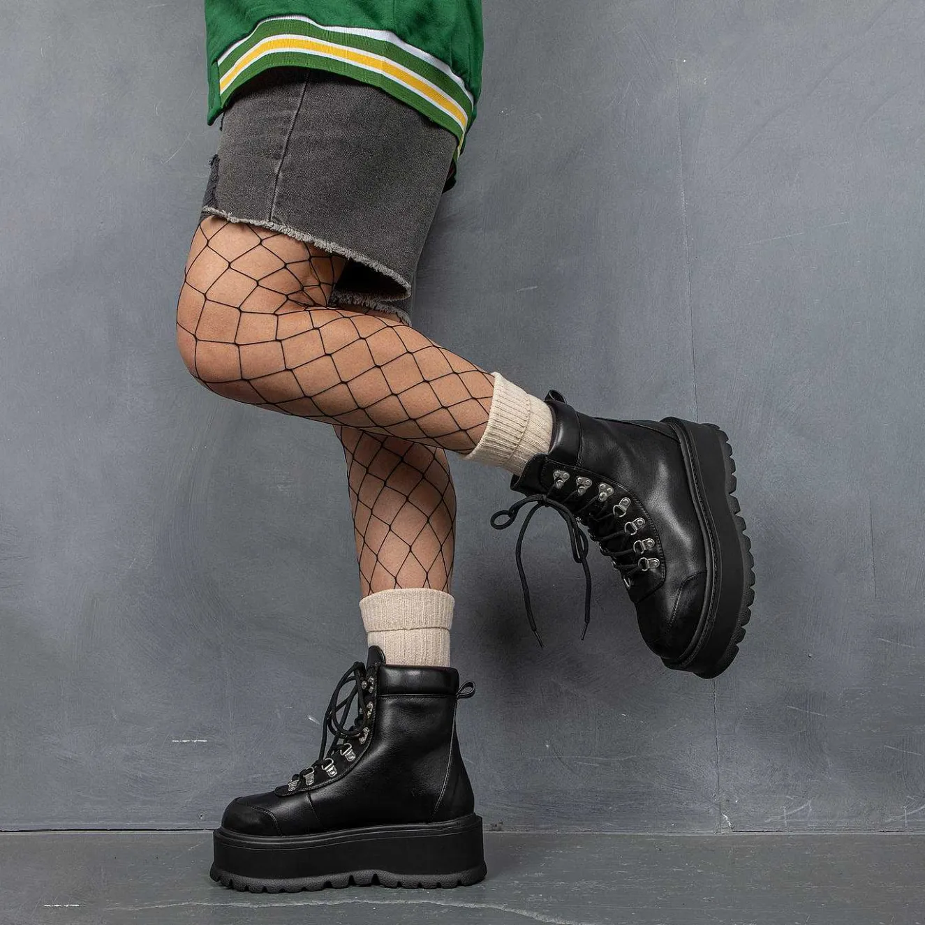 Hydra All Black Matrix Platform Boots<KOI footwear Hot