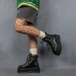 Hydra All Black Matrix Platform Boots<KOI footwear Hot