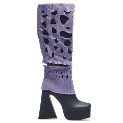 Jam Monster Heeled Long Boots - Purple<KOI footwear New
