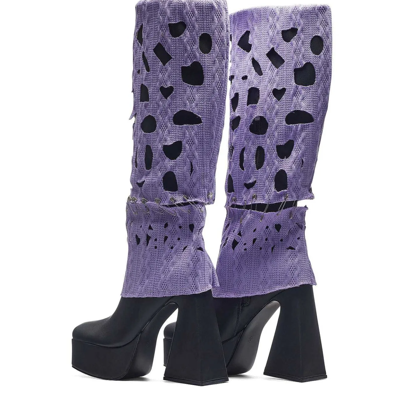 Jam Monster Heeled Long Boots - Purple<KOI footwear New