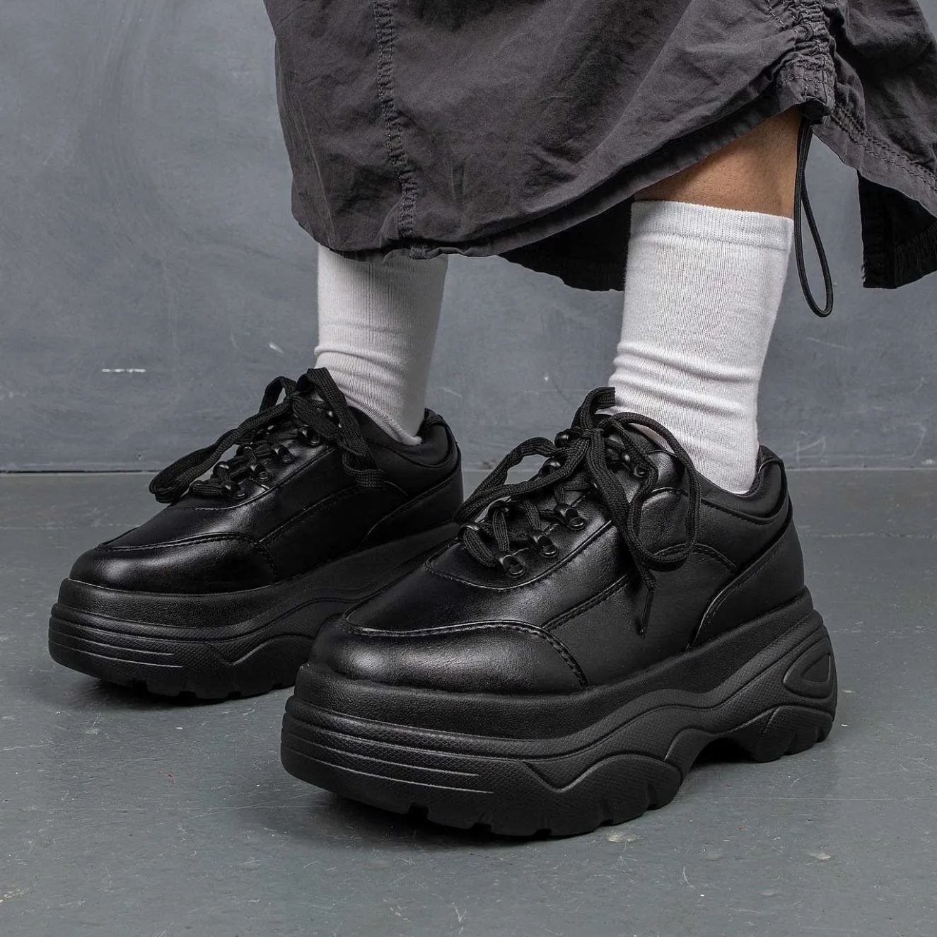 Jennie Striker Black Chunky Bubble Trainers<KOI footwear Clearance