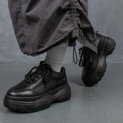 Jennie Striker Black Chunky Bubble Trainers<KOI footwear Clearance