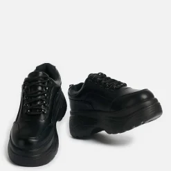 Jennie Striker Black Chunky Bubble Trainers<KOI footwear Online