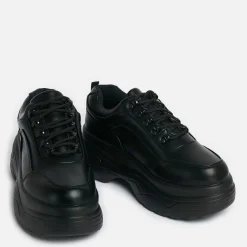Jennie Striker Black Chunky Bubble Trainers<KOI footwear Online