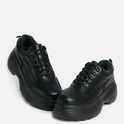Jennie Striker Black Chunky Bubble Trainers<KOI footwear Online