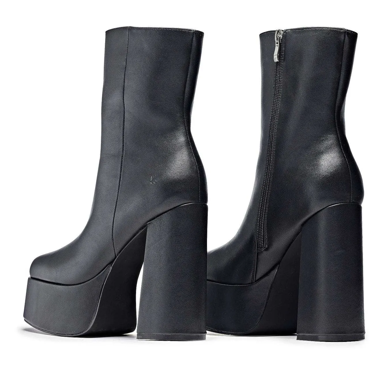 Lexus Black Platform Heeled Boots<KOI footwear Online