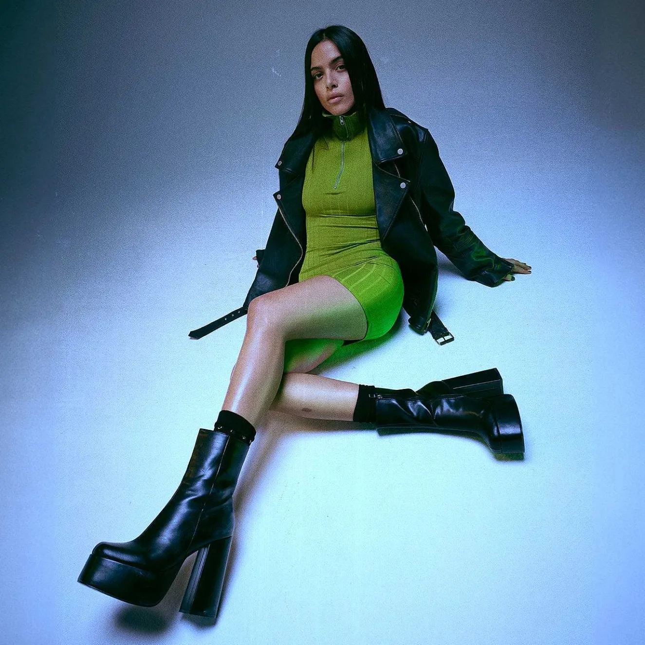 Lexus Black Platform Heeled Boots<KOI footwear Online