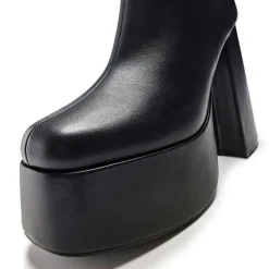 Lexus Black Platform Heeled Boots<KOI footwear Online