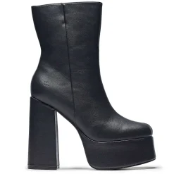 Lexus Black Platform Heeled Boots<KOI footwear New