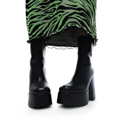 Lexus Black Platform Heeled Boots<KOI footwear New