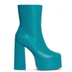Lexus Steel Blue Platform Heeled Boots<KOI footwear New