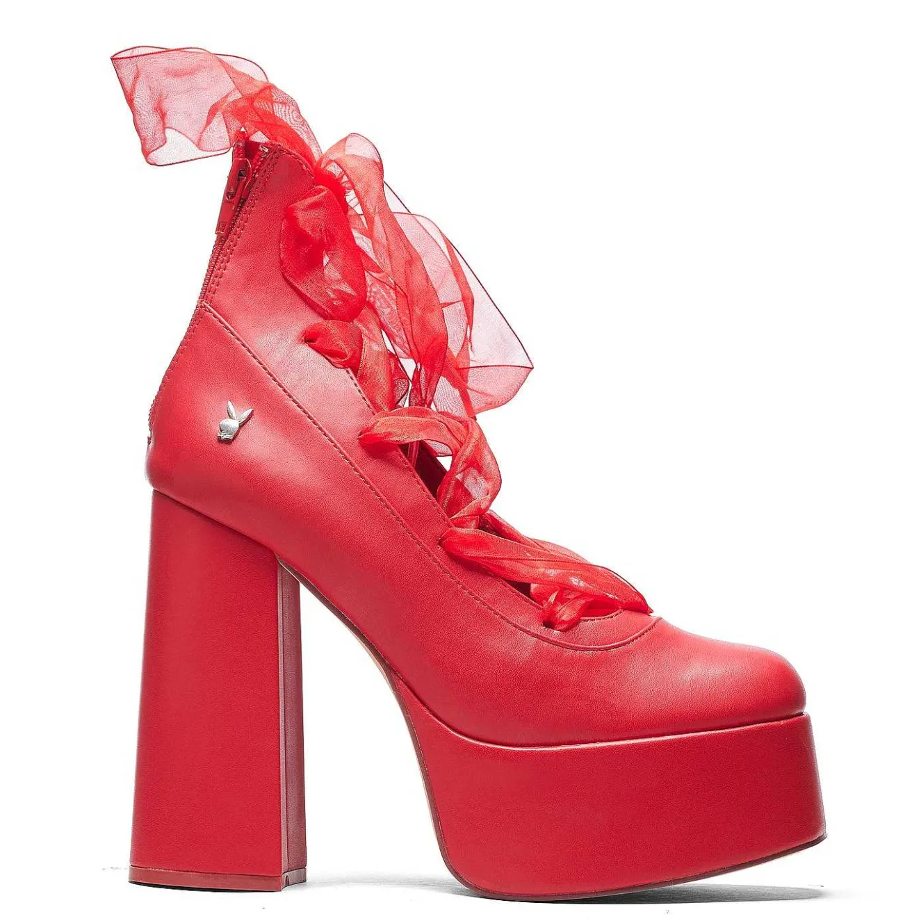 Playboy Infidelity Red Lace Up Heels | Playboy X Koi Collection<KOI footwear Hot