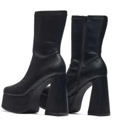 Rakot Heeled Black Ankle Boots<KOI footwear Best