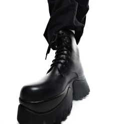 Rancor Vilun Black Lace Up Boots<KOI footwear Online