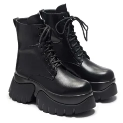 Rancor Vilun Black Lace Up Boots<KOI footwear Online