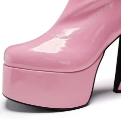 Raspberry Ripple Heeled Long Boots<KOI footwear Best
