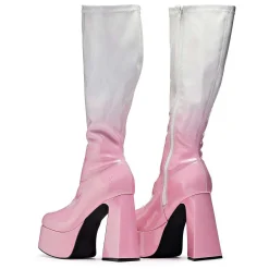 Raspberry Ripple Heeled Long Boots<KOI footwear Best