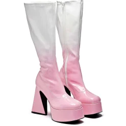 Raspberry Ripple Heeled Long Boots<KOI footwear Best