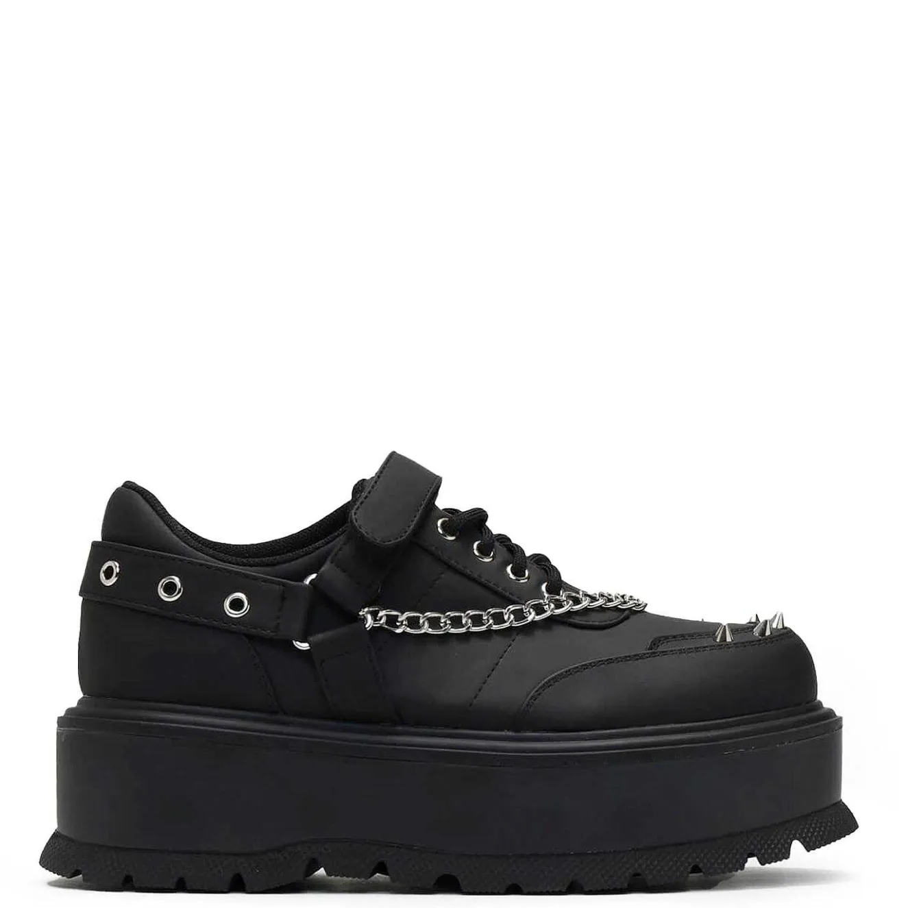 Retrograde Rebel Black Platform Shoes<KOI footwear Online