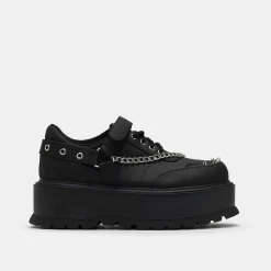 Retrograde Rebel Black Platform Shoes<KOI footwear Online