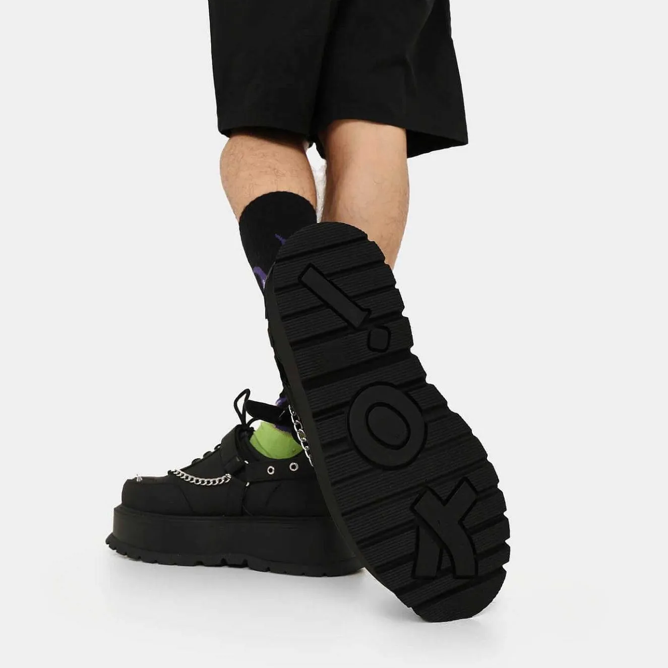 Retrograde Rebel Men'S Black Platform Shoes<KOI footwear Online