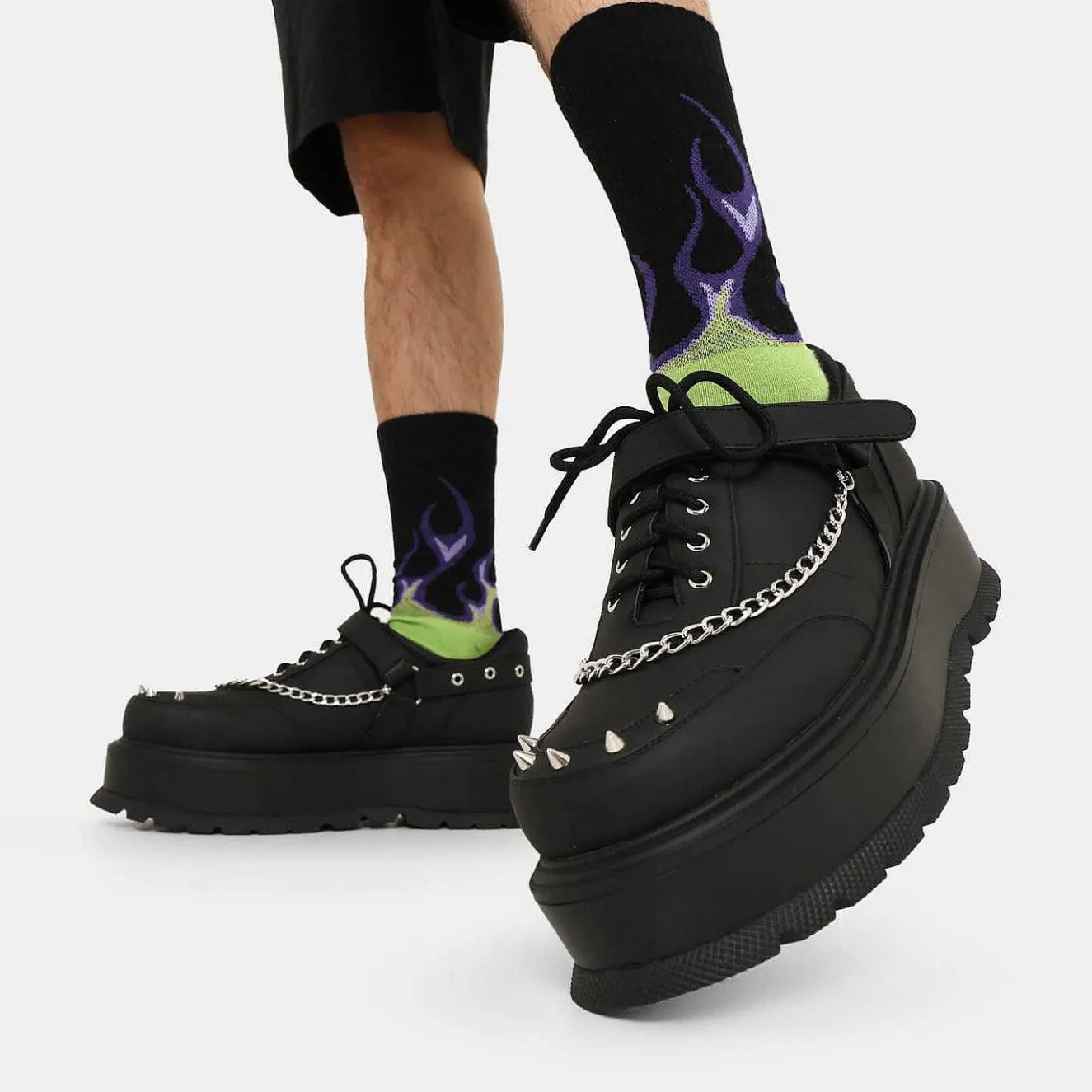 Retrograde Rebel Men'S Black Platform Shoes<KOI footwear Online