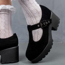 Sai Black Mary Jane Shoes 'Suede Edition'<KOI footwear New