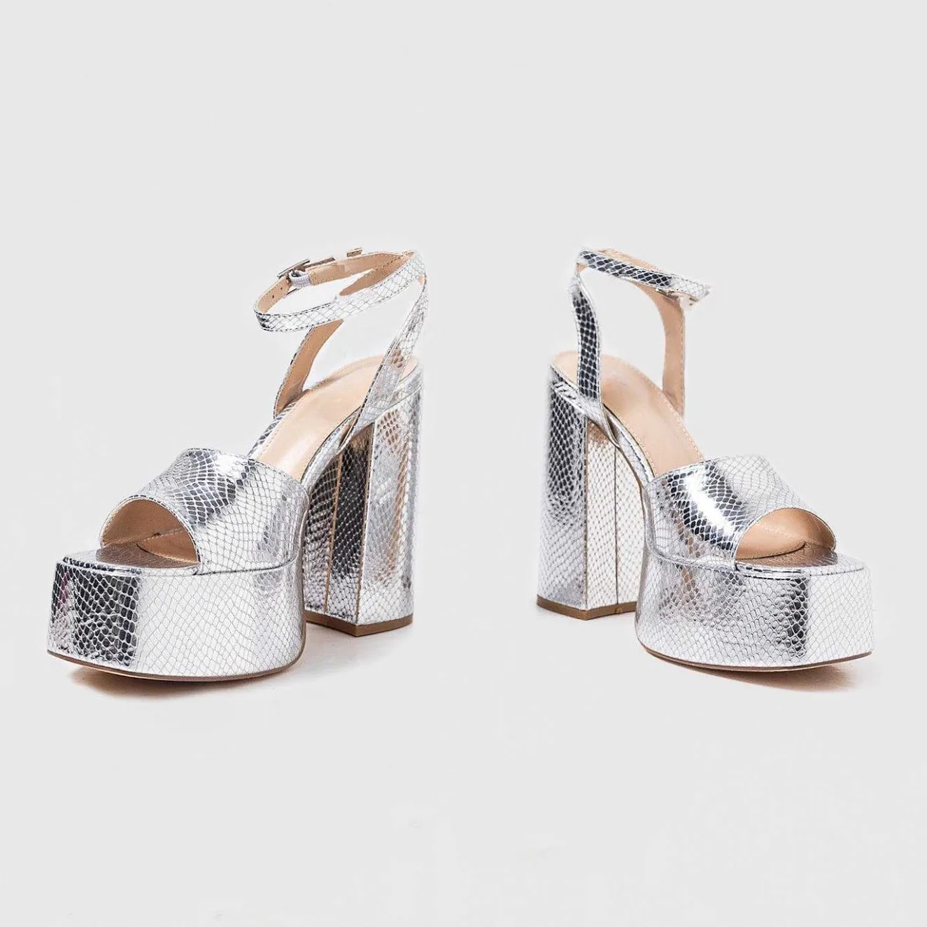 Shonen Silver Lizard Platform Heels<KOI footwear Online