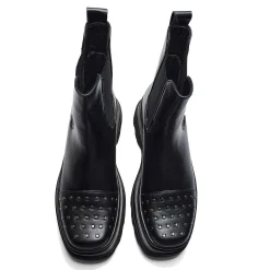 Silence Studded Trident Chelsea Boots - Black |<KOI footwear Hot