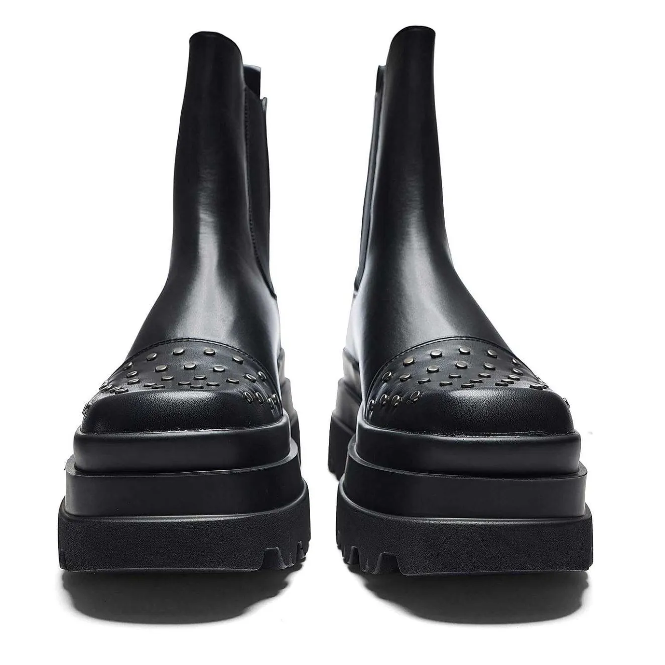 Silence Studded Trident Chelsea Boots - Black |<KOI footwear Hot