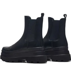 Silence Studded Trident Chelsea Boots - Black |<KOI footwear Hot