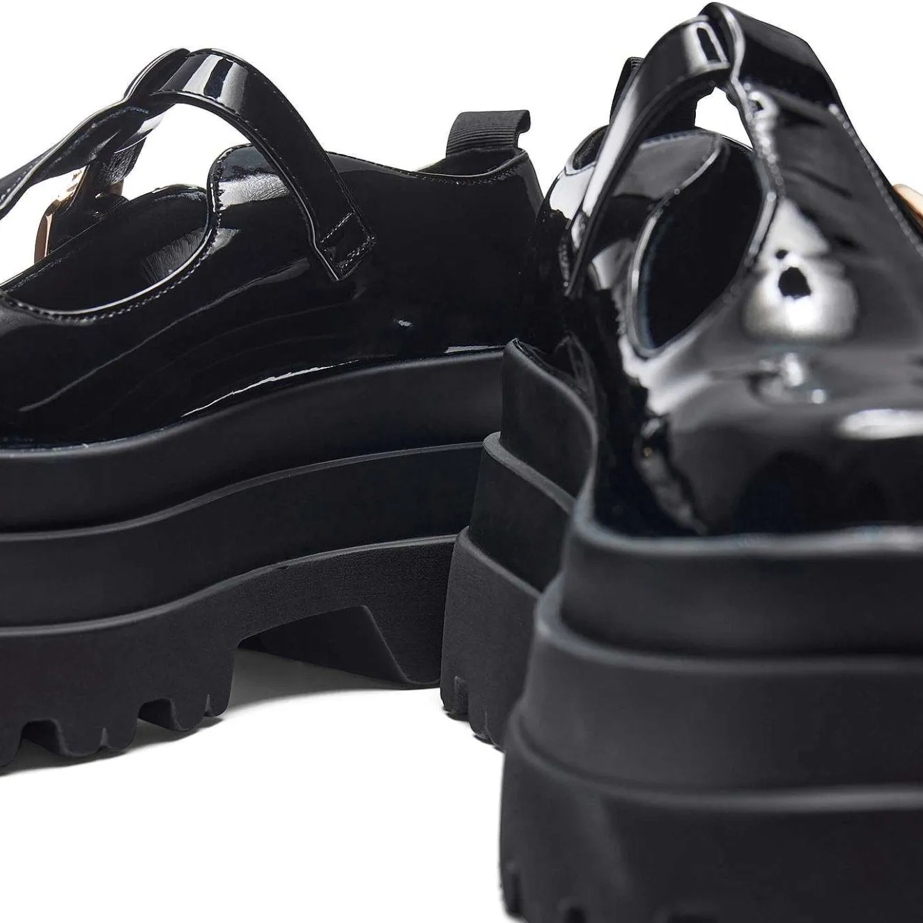 Silent Amity Trident Patent Platform Mary Jane Shoes<KOI footwear Best