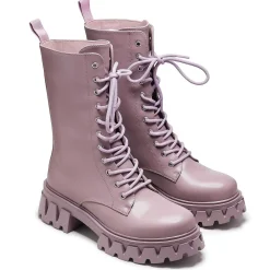 Siren Tall Lace Up Boots - Berry<KOI footwear Hot
