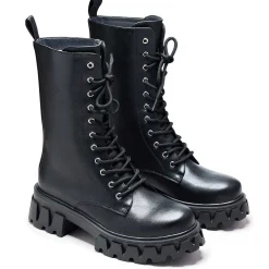 Siren Tall Lace Up Boots - Black<KOI footwear