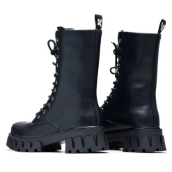 Siren Tall Lace Up Boots - Black<KOI footwear