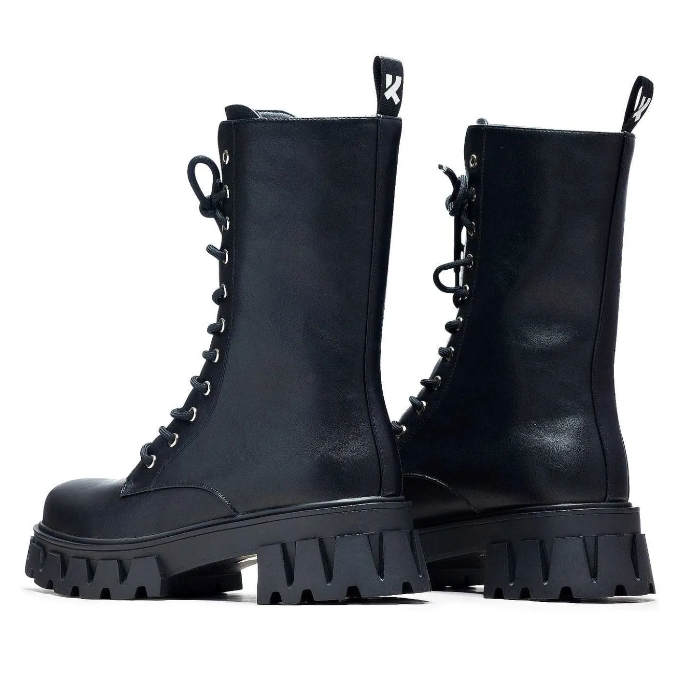 Siren Tall Lace Up Boots - Black<KOI footwear