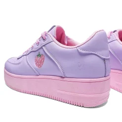 Sweet Strawberry Platform Trainers Purple<KOI footwear Hot