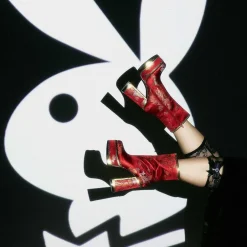 The Ornate Soul Playboy Red Heeled Boots | Playboy X Koi Collection<KOI footwear Hot